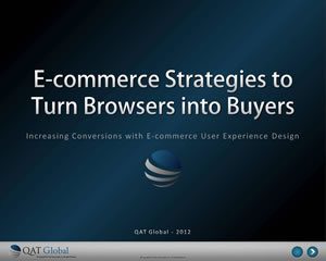 Download the E-commerce Strategies to Turn Browsers into Buyers Strategy Guide from QAT Global